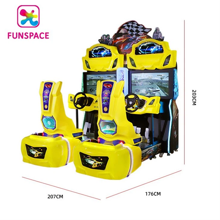 2 Players Outrun Car Driving Arcade Game